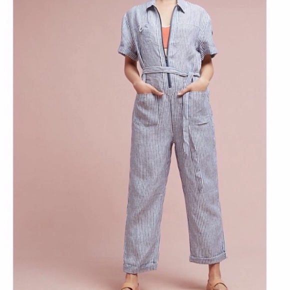 Anthropologie Cartonnier linen jumpsuit - Picture 1 of 9